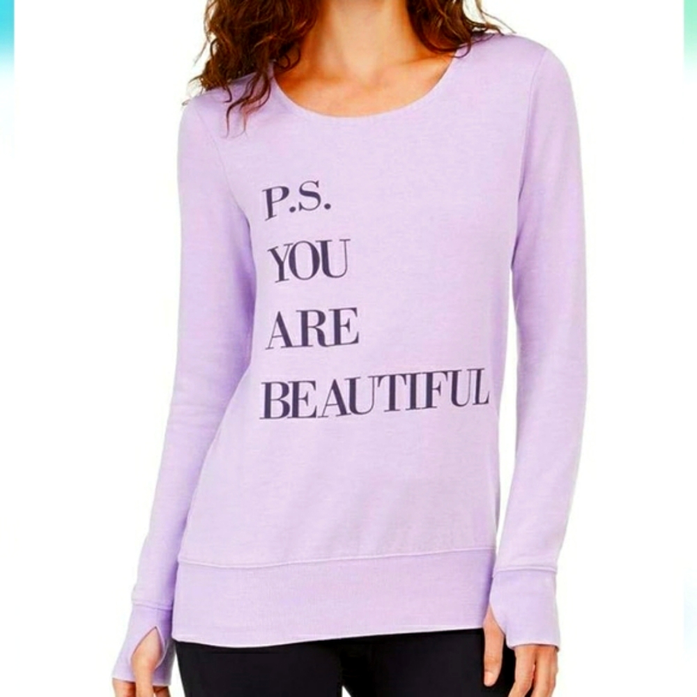 Ideology Graphic Open Back Sweater